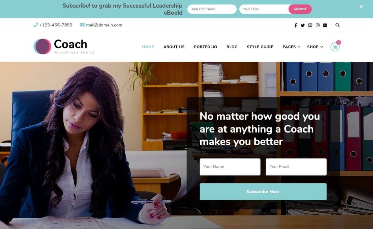Blossom Coach Free - theme WordPress responsive