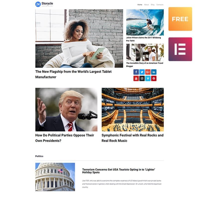 24.Storycle lite - theme WordPress responsive