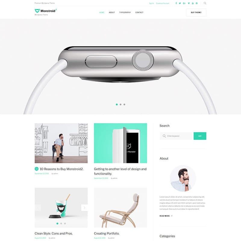 Monstroid 2 Lite - theme WordPress miễn phí