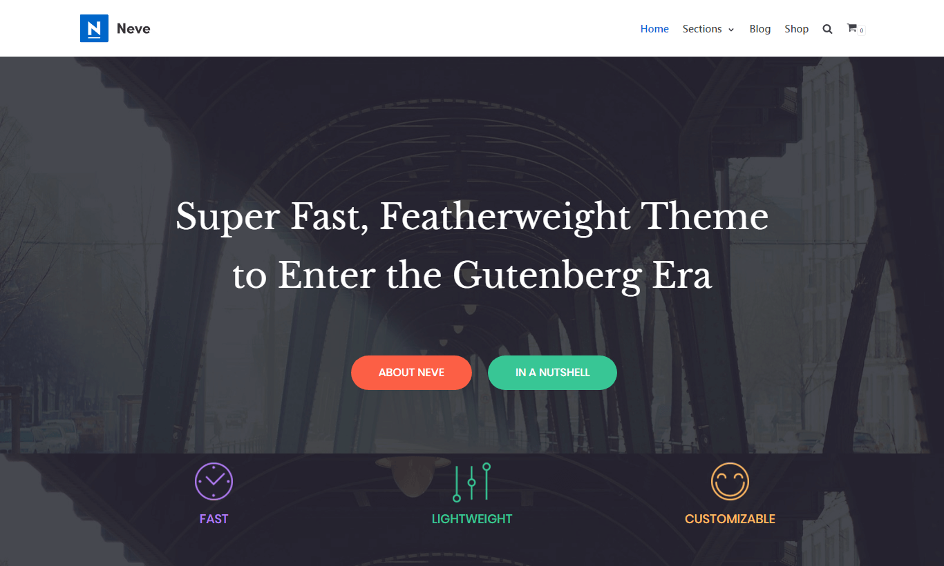 Neve - theme WordPress đa năng WordPress miễn phí