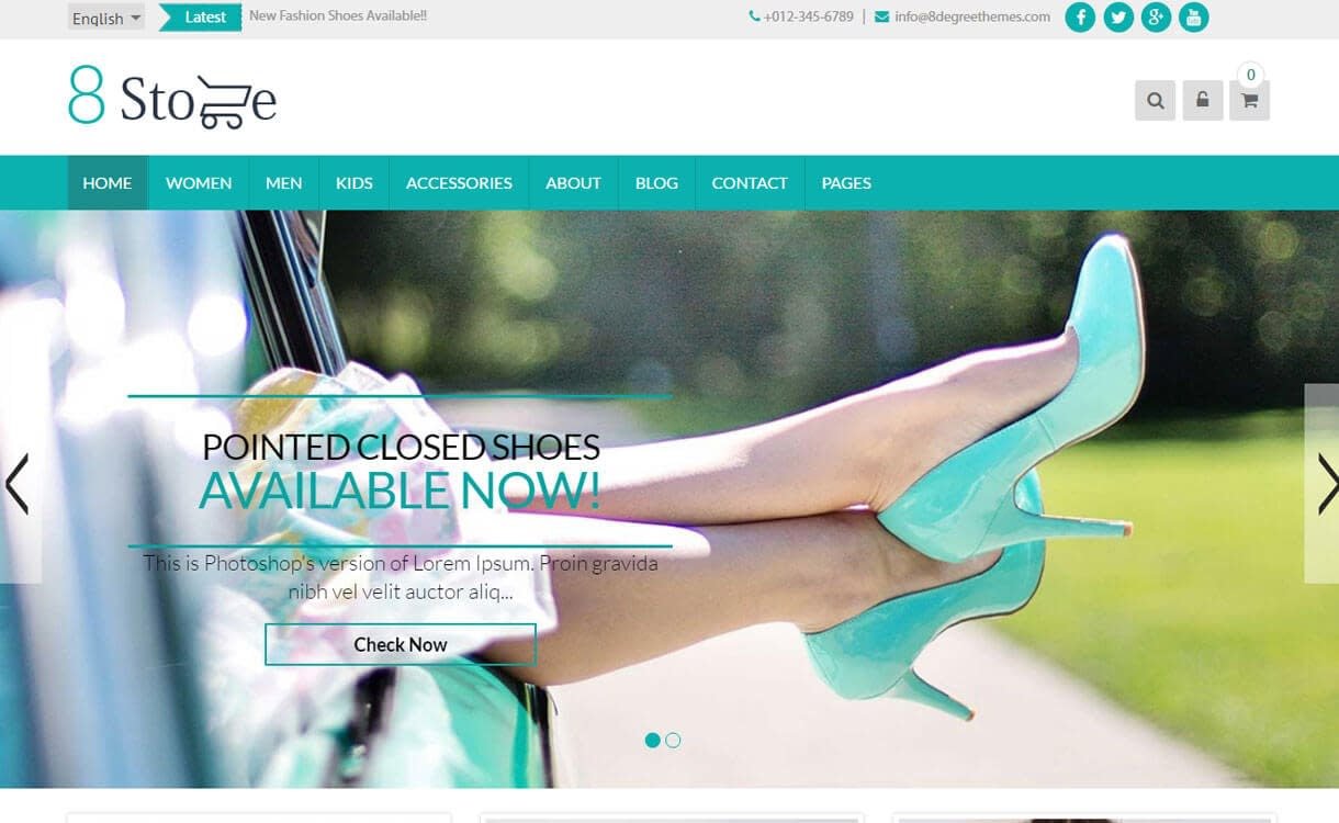 EightStore Lite - Best Free WordPress eCommerce WooCommerce Themes