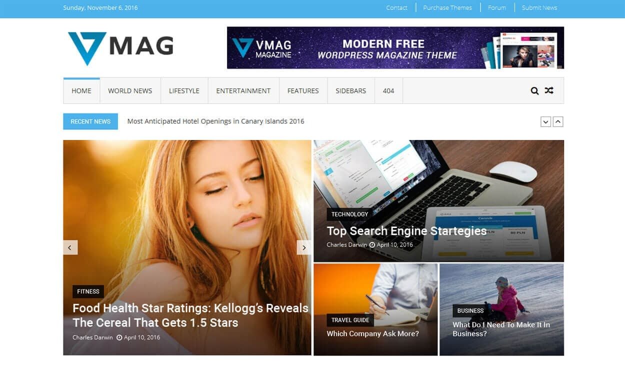VMag - Theme WordPress Tin tức / Tạp chí / Biên tập Trực tuyến Miễn phí Tốt nhất