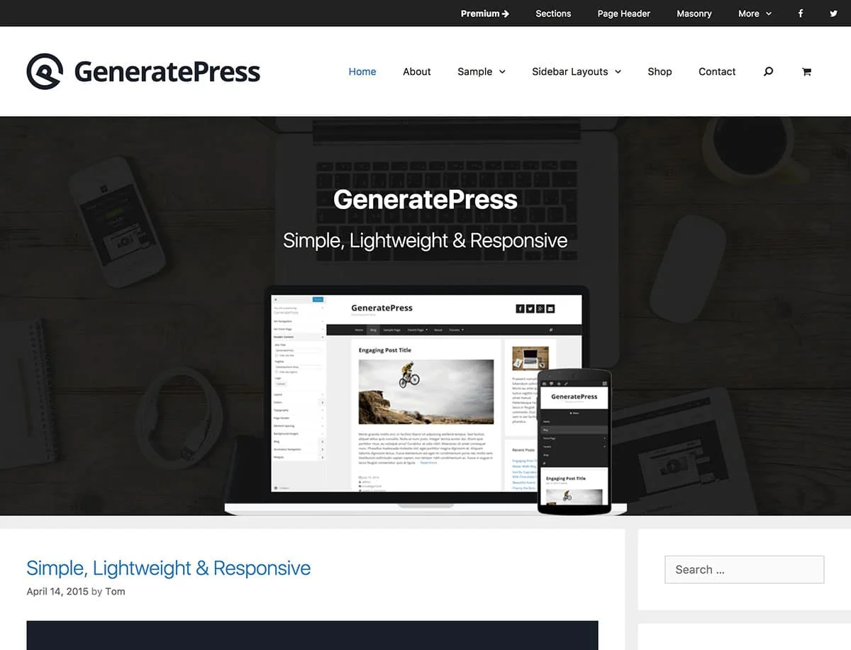 Theme wordpress nhẹ nhất năm 2021 Genesic