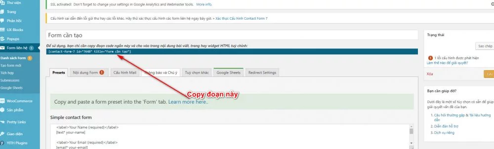 hướng dẫn sử dụng contact Form 7
