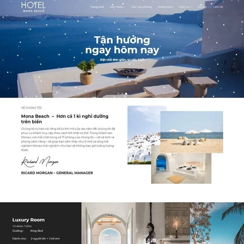Theme wordpress flatsome khách sạn 03